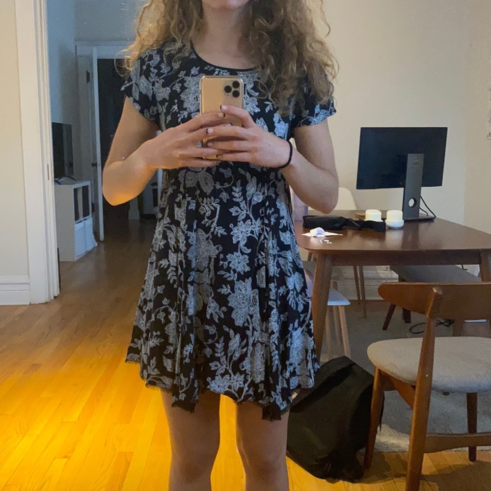 Black paisley t-shirt dress from Urban Outfitters